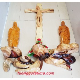 Bộ đế gỗ Trắc tượng 50